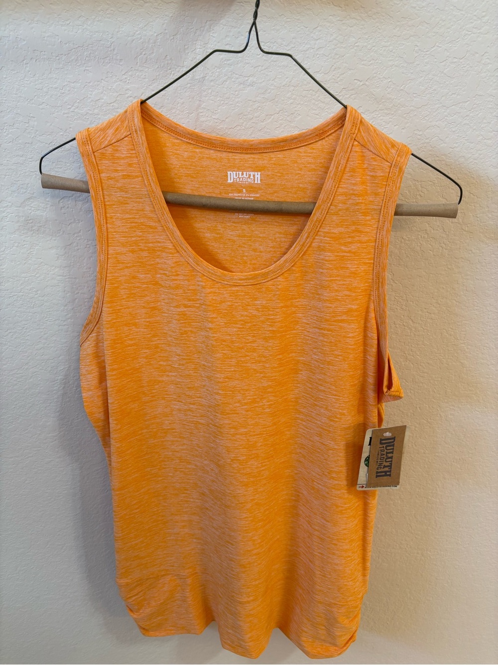 Duluth Trading Co Orange Heather Tank Top